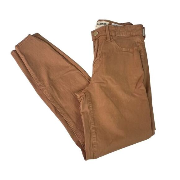 L’AGENCE Pants Womens 26 Brown Margot High Rise Skinny Camel - Picture 6 of 14